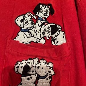 Adult large vintage 101 Dalmatian Disney red shirt